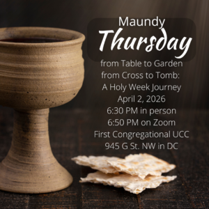 Maundy Thursday Worship: April 2 at 6:30pm